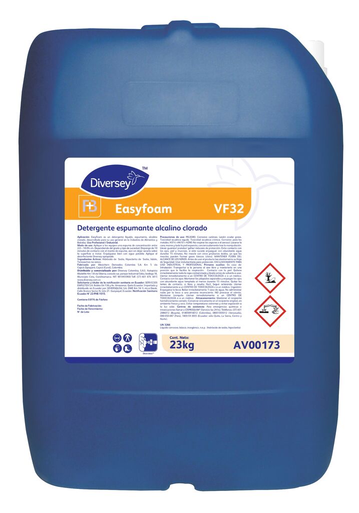 EASYFOAM VF32 23kg - Detergente espumante alcalino clorado